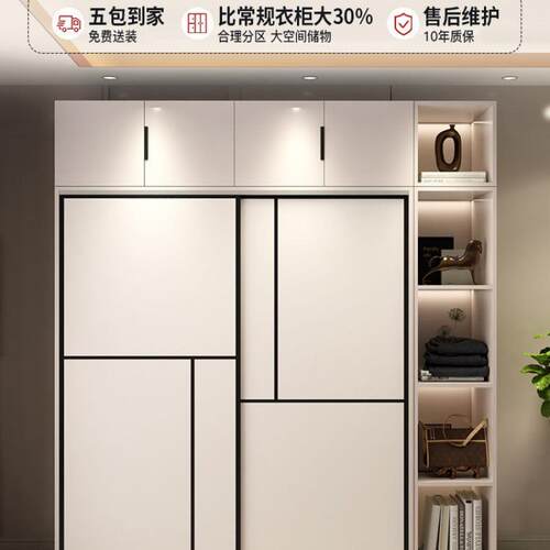 衣柜家2024-4-1用卧室拉门新款202经5租爆款出房用济型小户型简易