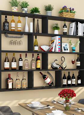 厅酒柜酒店酒层架ALR4W50W壁挂书架置物架壁餐挂隔板装饰饭店多酒