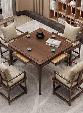 八仙桌实木新用方形中式棋正牌桌NLH椅组合四方桌家餐桌方形茶桌