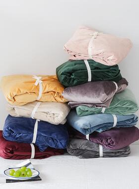 1VRP225床年冬季绒法兰绒床0笠单件珊瑚绒F7559677床套冬款加绒单