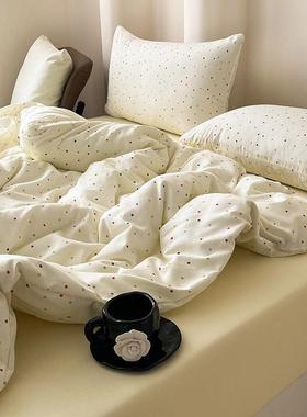 A类双四层纱针织棉件ytj18935套床上用件品被罩4件套被套床舍单学