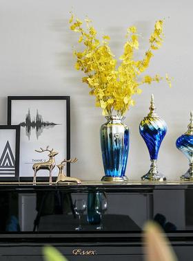 瓶花艺套装欧式创家居插花摆花电视柜玄意关吧台件样MY0267板房装