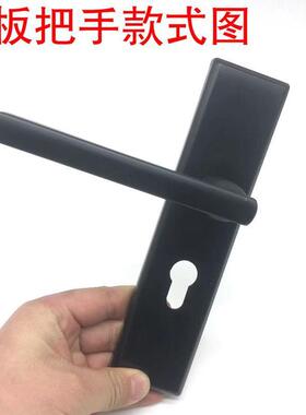 孔距13mm房门锁哑黑色锁不锈钢执手单木舌加厚门锁0见描述老式通