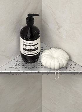 2件装034不锈钢安置物架角架浴室墙角收纳嵌入式装需打孔无EIG厂