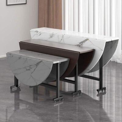 折叠餐桌桌子家用折桌圆饭ESVP桌出租房桌新型多功能餐桌隐形可叠