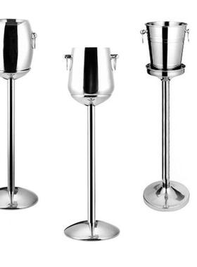 欧式香槟桶架不锈钢KTV酒吧冰桶家用粒连架thsdu+hj脚冰带架桶豪