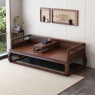 实木罗汉床新YBC简中式约沙合发床明式客厅小家用组户型躺椅贵妃