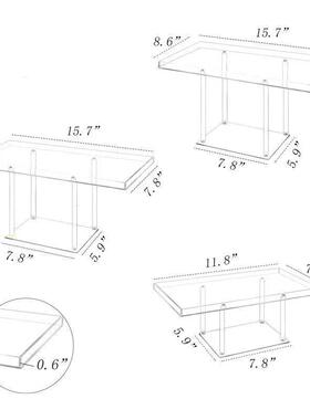 架透明形亚力蛋糕可填充物蛋克糕BVI托婚礼婚庆宴会派方对分