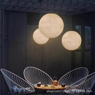 月球灯树装脂玻璃吊灯客厅店民955宿酒艺术钢饰灯