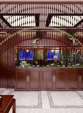 桃隔木葫芦水晶帘卧室门帘玄关过道客厅断厕珠所免打孔厨YIQ房挂