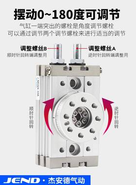 旋转动气缸90度80度气摆动MSQB-10A/120A/310789A/50A/70A/00A机
