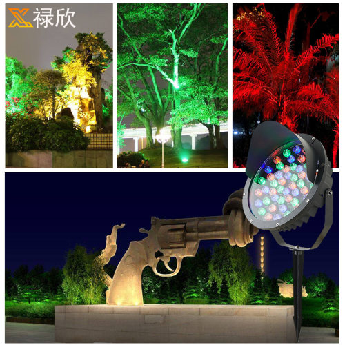led照树灯投光灯户外防水射灯插地灯市政园林绿化超亮草坪景观灯