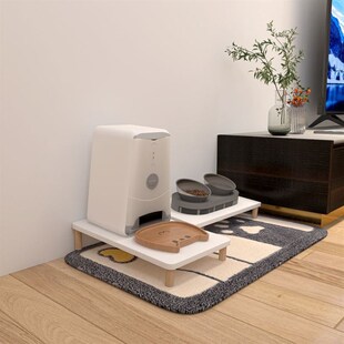 猫咪碗垫高自动喂食器增高护颈支架宠物食盆粮食垫高猫咪加高托盘