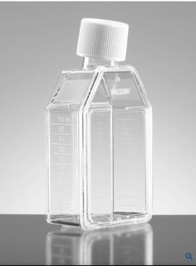 12.5cm²长方形斜颈细胞培养瓶，带蓝色通风螺丝帽货号353107