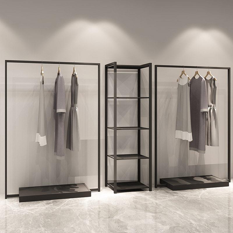 力洲简约服装架服装店衣架专用展示架女装店货架铁艺陈列架落地式
