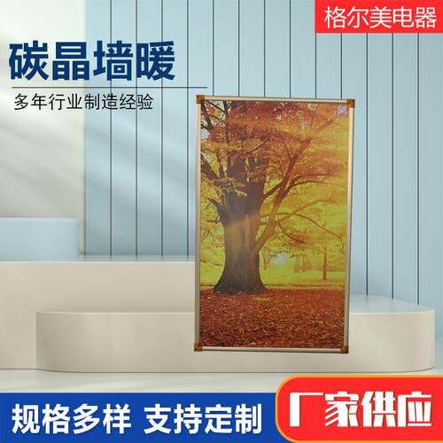 碳晶墙暖石墨烯碳晶墙暖画家用节能壁画电取暖器壁挂式电暖画