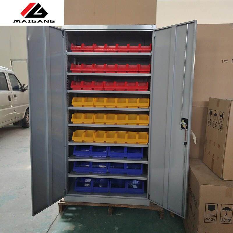 麦冈双开门组合式置物柜五金加厚多层可调节工具柜工厂维修储物柜