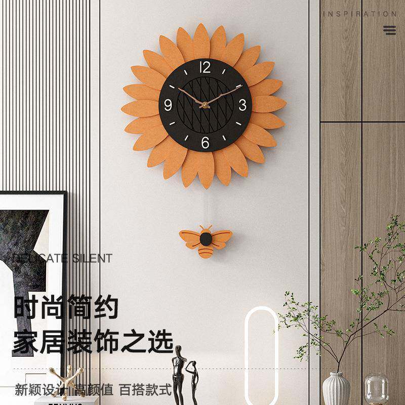 钟表挂钟客厅创意简约时尚2022年新款时钟挂墙石英钟家用静音挂表