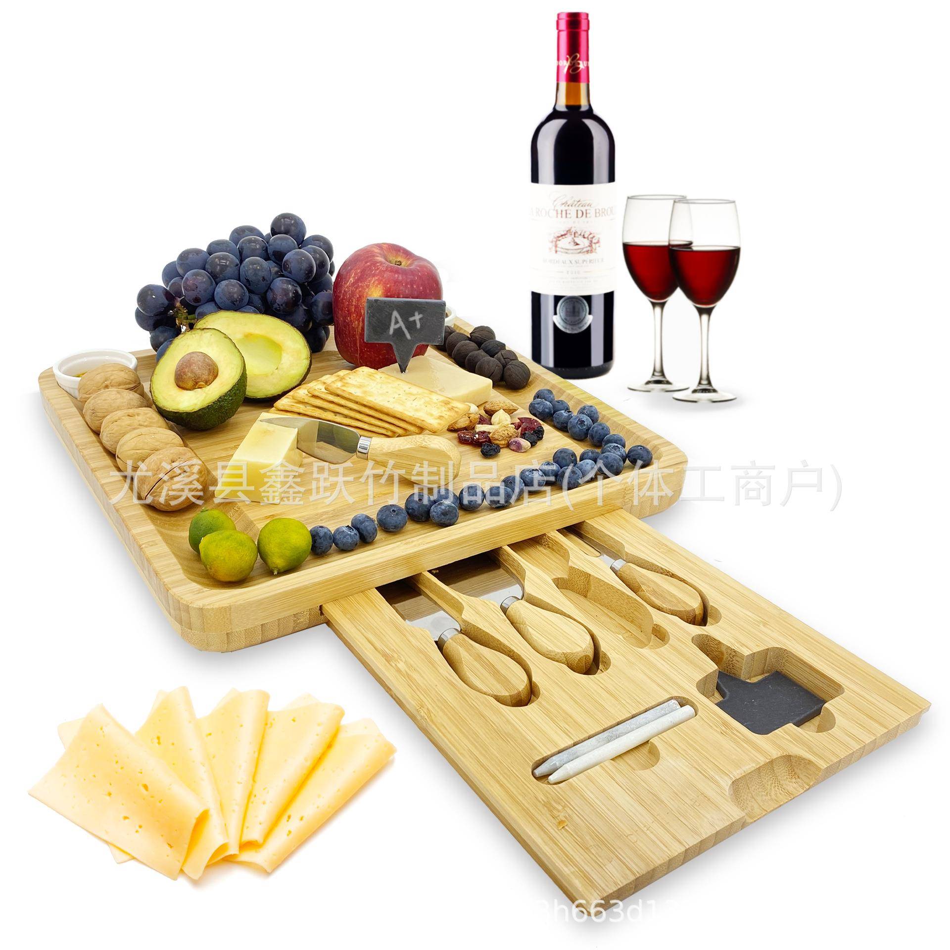 露营菜板竹制多功能砧板房车用水果切板欧式西餐奶酪板面包芝士板