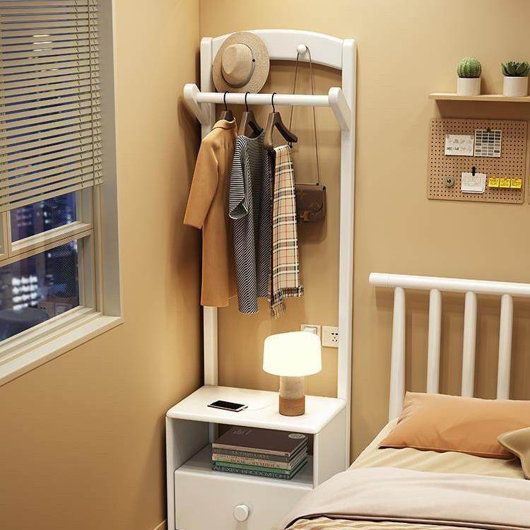 实木床头柜衣帽架一体卧室床边收纳架客厅置物架现代简约储物柜子,纺织面料/辅料/配套,纺织机械配件,淘宝优惠券,粉丝福利购,淘宝优惠卷