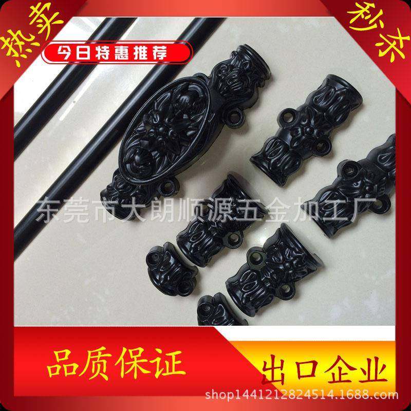 出口品质美式仿古黑色天地锁美式衣柜门插销锁仿古长杆锁