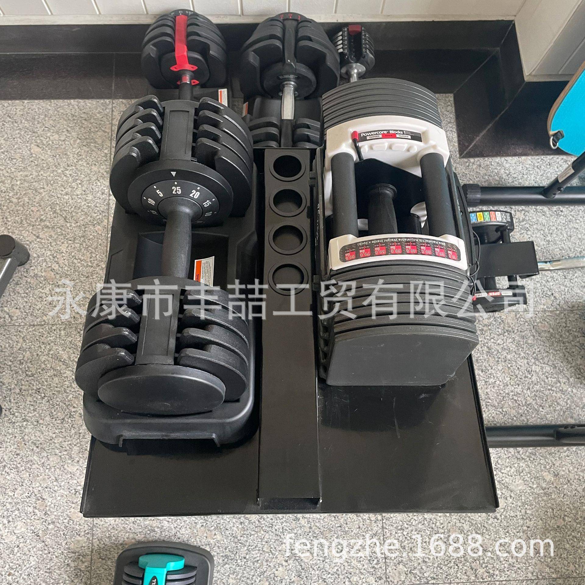 家用健身器材健身房铸铁亚玲11.3KG25公斤5档快速调节重量哑铃