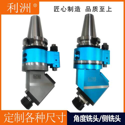 LZOU利洲角度铣头45度固定铣头BT40BT50-ER25ER32横铣头