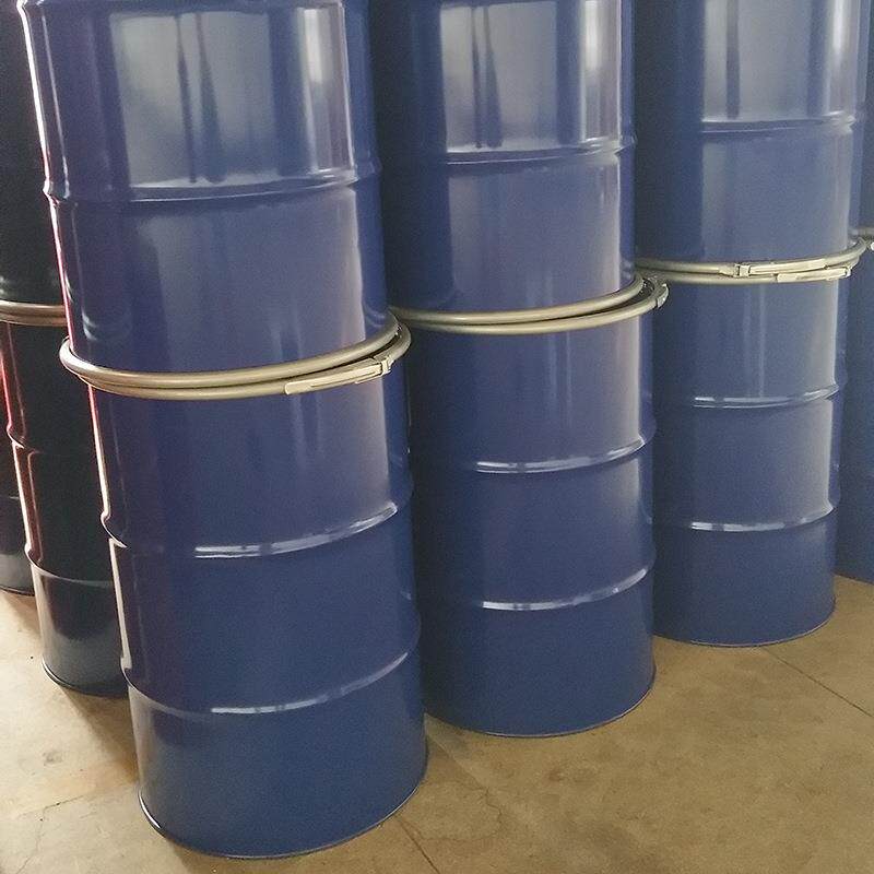 开口200L带箍铁桶200升浅兰化工涂料铁桶直销质量保证