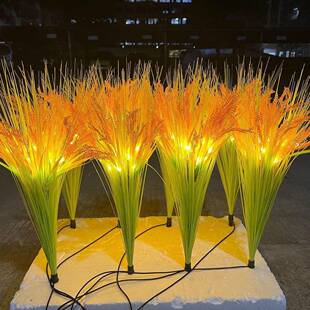 LED工发光铜丝地插水景稻灯户外观程亮化庭院坪装饰灯花草园TEM仿