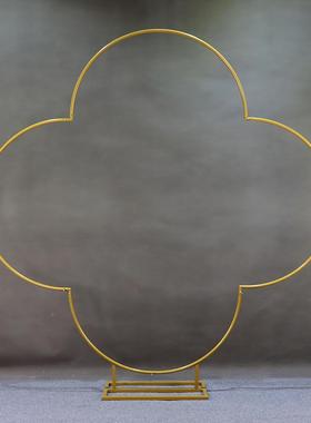 草坪舞具台新铁门艺礼堂花创意婚庆拱门VOR花架户外梅花道款婚庆