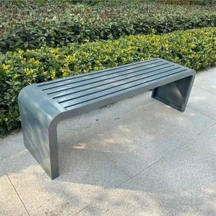 长条凳全铁椅艺公园椅FJI户排外长庭院锈钢休不闲靠背座椅商休闲