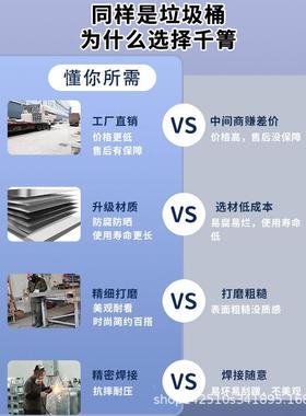 垃圾桶垃圾桶保钢木不垃锈钢户外FFP室外圾箱园双桶公物业分类庭