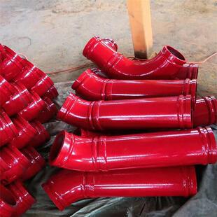 混凝土铰铸钢弯管泵车链弯头27大度4度90度中LKT小弯管5管卡胶圈