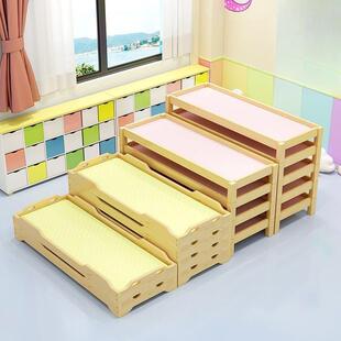 幼园儿床睡床托管班小学生午托班实木SGO床叠叠儿童午午休小床单