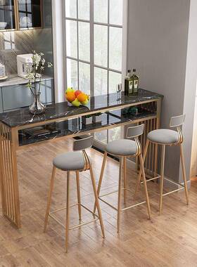 水吧台用现家代简约阳台庭靠窗小QWT桌客一厅家隔断餐桌体高脚桌