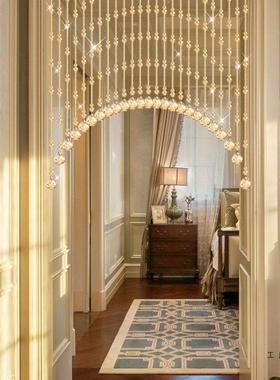 解葫芦门新帘吊饰隔断帘化对卫生间风水帘挂帘免打门TTM孔水晶珠