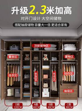 衣柜家卧室小出房用经济户轻奢实租木简易组装现用代简VYS约儿童