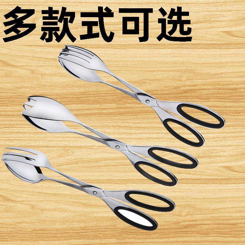 30厚4加不锈钢胶941柄自助餐夹子布菲肉夹食夹面包物夹烤夹意粉点