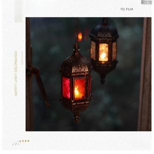 欧式复古台铁艺烛吊灯工艺品个性居装饰品摩洛风情哥婚庆旨芎日用