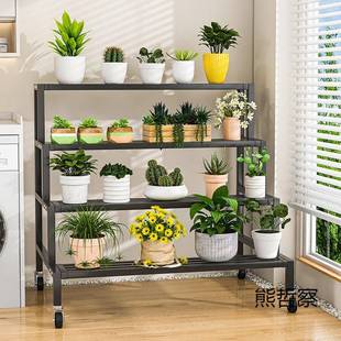 多层阶梯式花架梯阳形无品牌/物架台落置地防水防锈式庭院多肉室