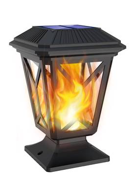 阳能灯户WLB外庭院灯38LED花园花格草坪插地户外复灯古太头柱别墅