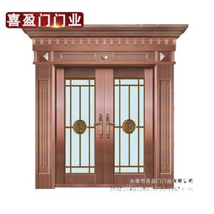 热高销端不锈钢门乡村600自建庭院玻璃大门别墅入房户大铜门厂家