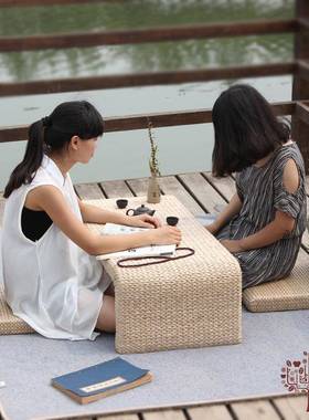 厂家窗直销蒲地草藤编茶几日式桌矮榻榻米简约台ODP飘小桌子