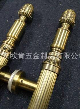 广东欧五金不锈钢套直纹管仿古RLM式铜拉现代中手商务酒店大肯门