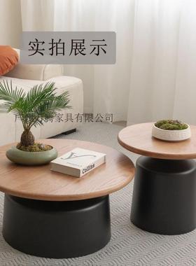 简万形腾奶茶油风公寓几客厅家用小户型约FKB网红铁艺圆民宿茶几