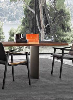 户外实木桌椅休闲院SP-CT105花园外防水庭潮藤编柚室木桌椅阳台柚