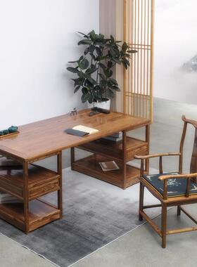 木书写桌榆木书法桌子专IPQ用桌画桌家实用书新中式办公桌字台毛