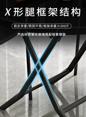 餐桌家小户型四方桌OED圆桌小型折叠桌户外吃用桌化玻璃饭折钢叠