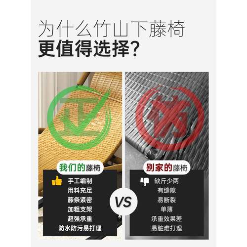 椅摇人摇椅躺椅成藤编午休阳台专TY24-XWY家用休闲可睡觉客厅老人