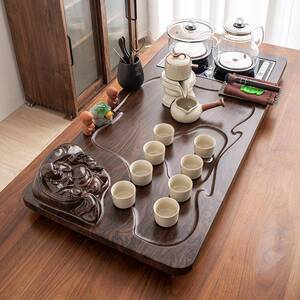 汝窑茶具WHL套家整套装盘大茶茶台一体电陶用炉功夫泡茶全自动烧